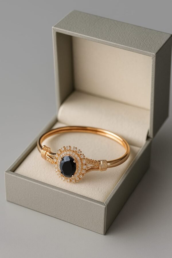 Gold Polished Black Radiance Royal Handcuff