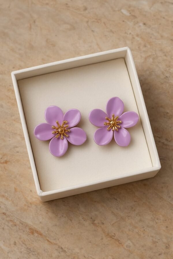 Lilac Blossom animated Stud Earrings