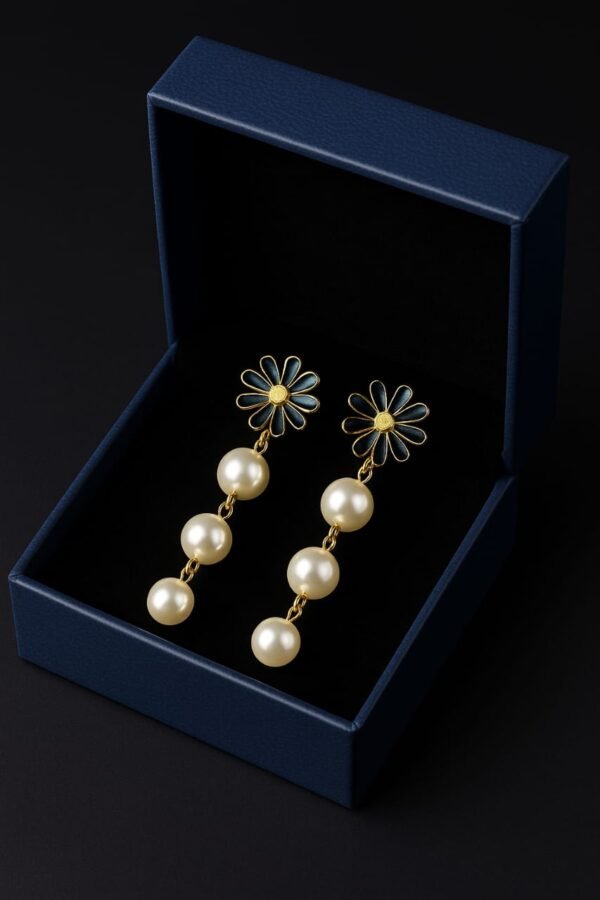 Floral Pearls Drop Earrings