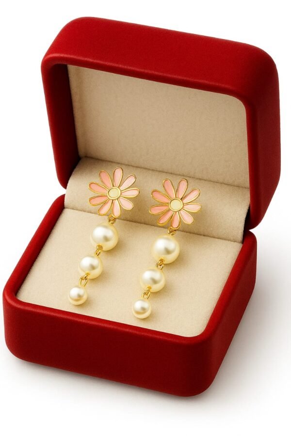 Floral Pearls Drop Earrings