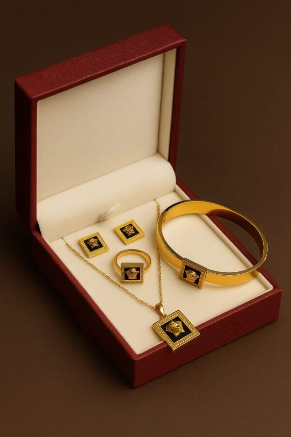 Golden Monogram Signature Set with Handcuff