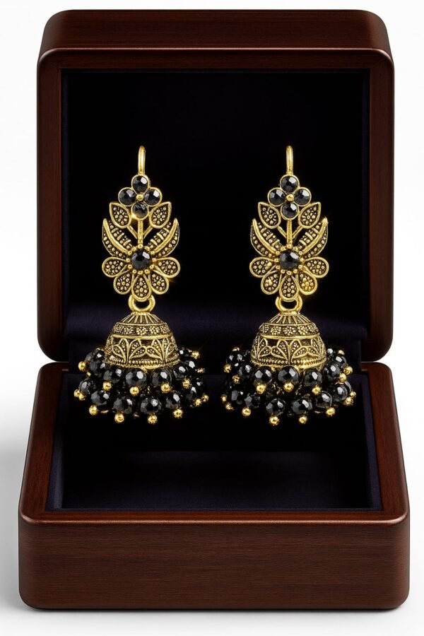 Pearl Blossom Gold-Polished Dangle Earrings