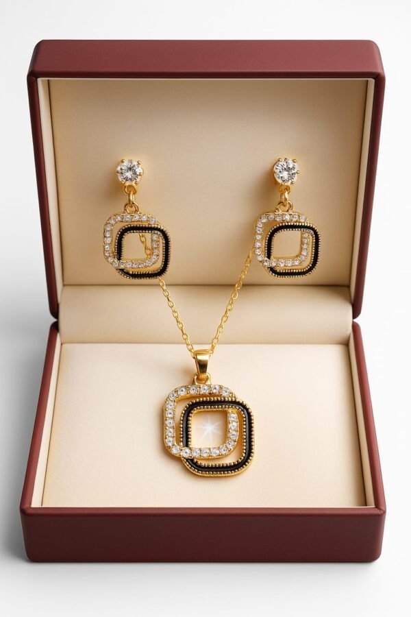 Twilight Crystal Pendant Set With Earrings