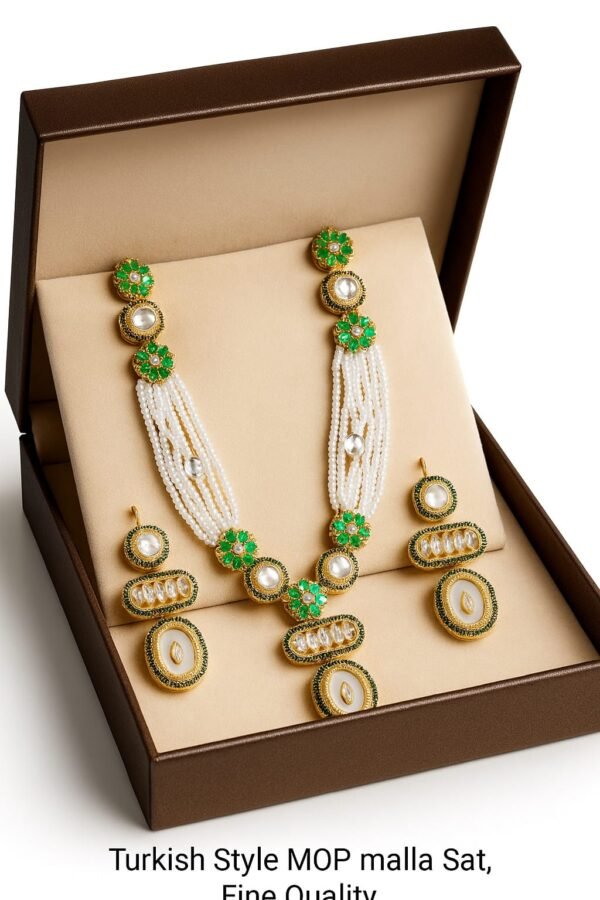 Traditional Pearls Mop Casting Maala Pendant Set