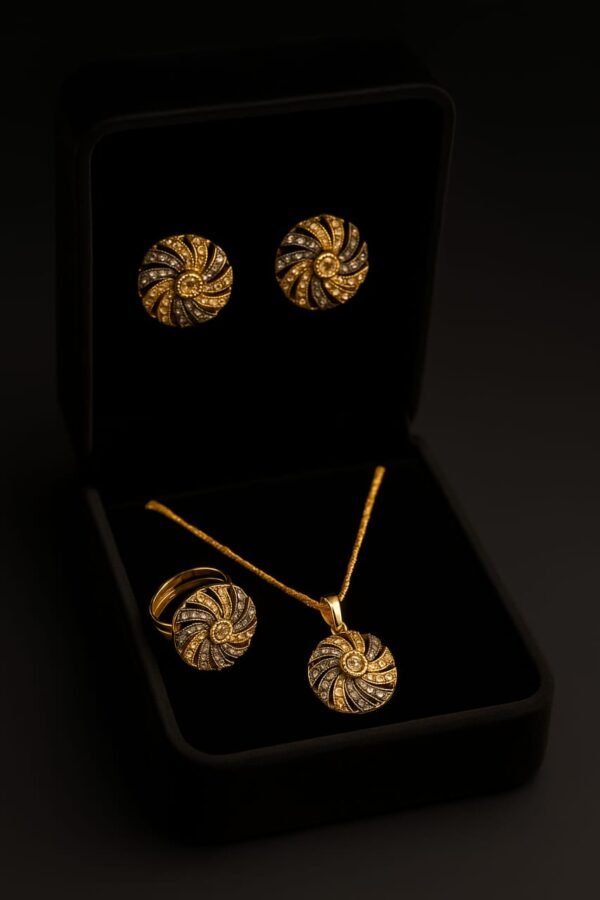 Filigree Swirl Pendent Set With Ring