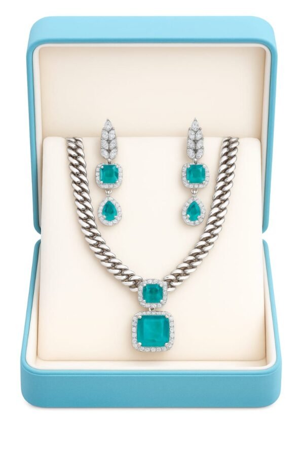 Regal Drop Maala Necklace Set With Earrings